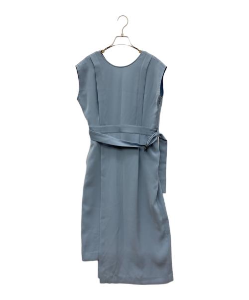 STUDIOUS（ステュディオス）STUDIOUS (ステュディオス) ソフトツイルラップワンピース ブルー サイズ:SIZE Mの古着・服飾アイテム
