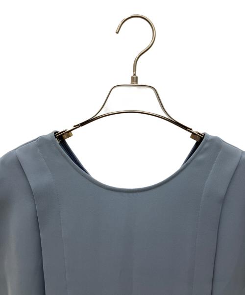 STUDIOUS（ステュディオス）STUDIOUS (ステュディオス) ソフトツイルラップワンピース ブルー サイズ:SIZE Mの古着・服飾アイテム
