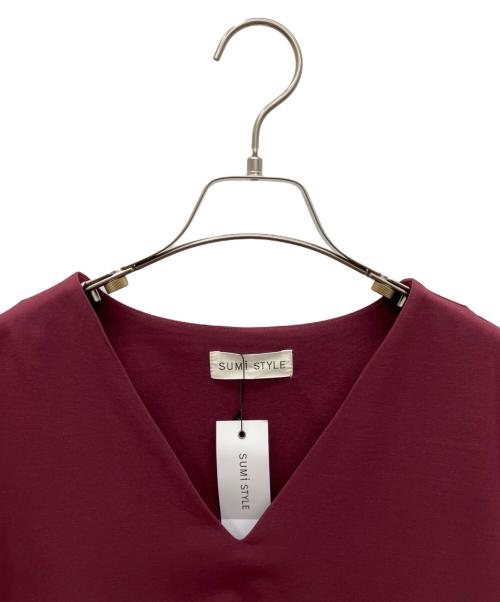 SUM1 STYLE（スミスタイル）SUM1 STYLE (スミスタイル) 段違いフレアワンピース レッド サイズ:SIZE Free 未使用品の古着・服飾アイテム