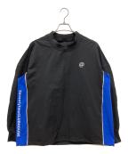 ANTIQUA GOLF×STCHアンティカ ゴルフ×セブンティトゥクラブハウス）の古着「ゴルフウェア(トップスANTIQUA GOLF×STCH パイピングトップス」｜ブラック