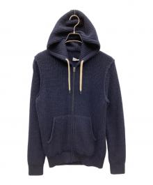 APOLIS（アポリス）の古着「ジップアップニットパーカー」｜ネイビー