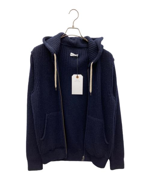 APOLIS（アポリス）APOLIS (アポリス) ジップアップニットパーカー ネイビー サイズ:M 未使用品の古着・服飾アイテム