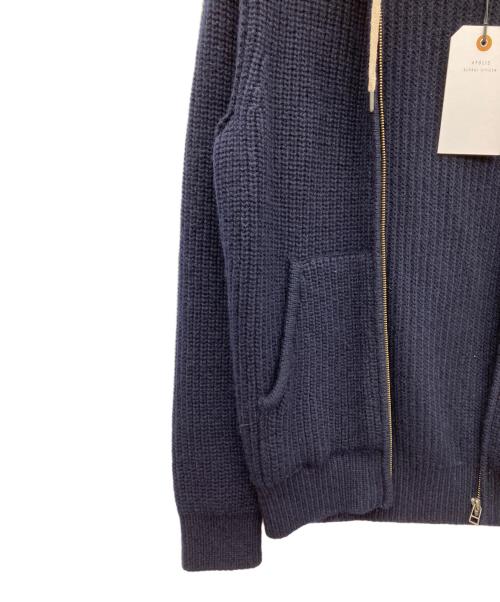 APOLIS（アポリス）APOLIS (アポリス) ジップアップニットパーカー ネイビー サイズ:M 未使用品の古着・服飾アイテム