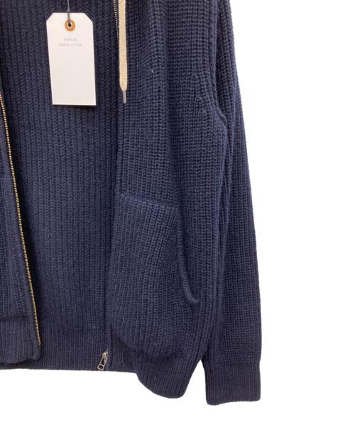 APOLIS（アポリス）APOLIS (アポリス) ジップアップニットパーカー ネイビー サイズ:M 未使用品の古着・服飾アイテム