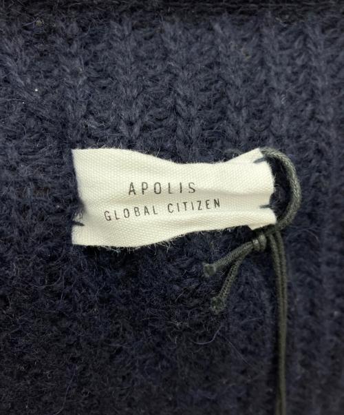 APOLIS（アポリス）APOLIS (アポリス) ジップアップニットパーカー ネイビー サイズ:M 未使用品の古着・服飾アイテム