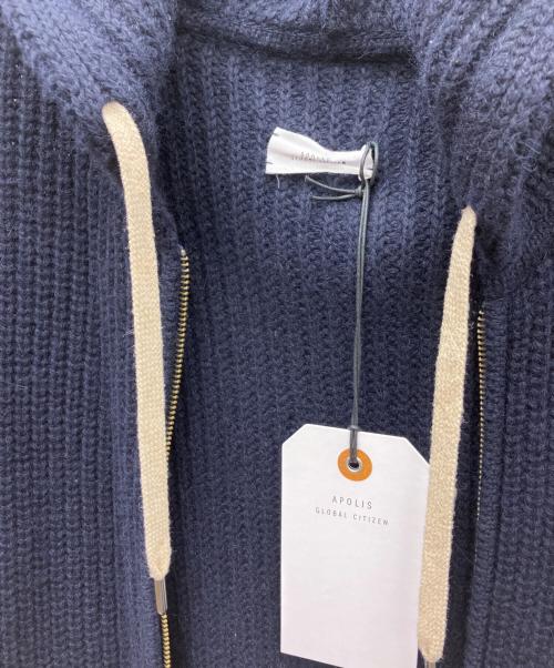 APOLIS（アポリス）APOLIS (アポリス) ジップアップニットパーカー ネイビー サイズ:M 未使用品の古着・服飾アイテム