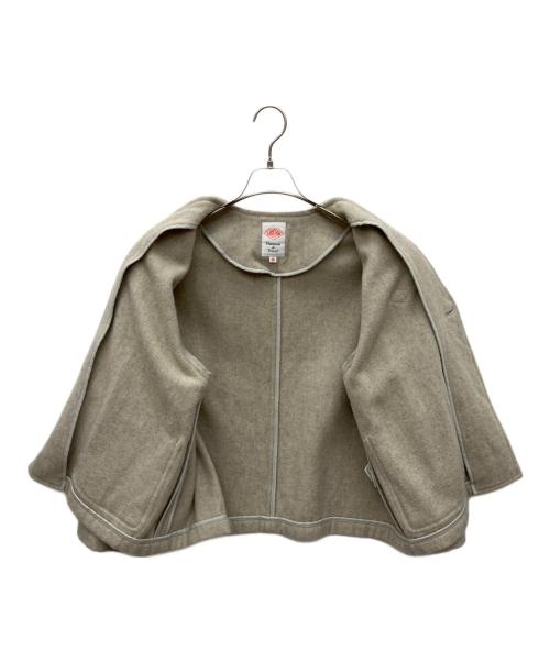 DANTON（ダントン）DANTON (ダントン) ウールパイル Vネックジャケット ベージュ サイズ:36の古着・服飾アイテム