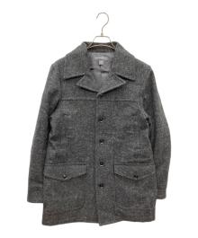 Eddie Bauer×Harris Tweed（エディーバウアー×ハリスツイード）の古着「ウールツイードコート」｜グレー