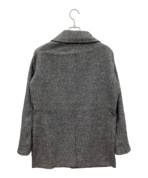 Eddie Bauer（エディーバウアー）Eddie Bauer (エディーバウアー) Harris Tweed (ハリスツイード) ウールツイードコート グレー サイズ:Sの古着・服飾アイテム
