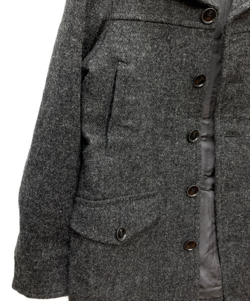 Eddie Bauer（エディーバウアー）Eddie Bauer (エディーバウアー) Harris Tweed (ハリスツイード) ウールツイードコート グレー サイズ:Sの古着・服飾アイテム
