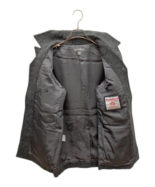 Eddie Bauer（エディーバウアー）Eddie Bauer (エディーバウアー) Harris Tweed (ハリスツイード) ウールツイードコート グレー サイズ:Sの古着・服飾アイテム