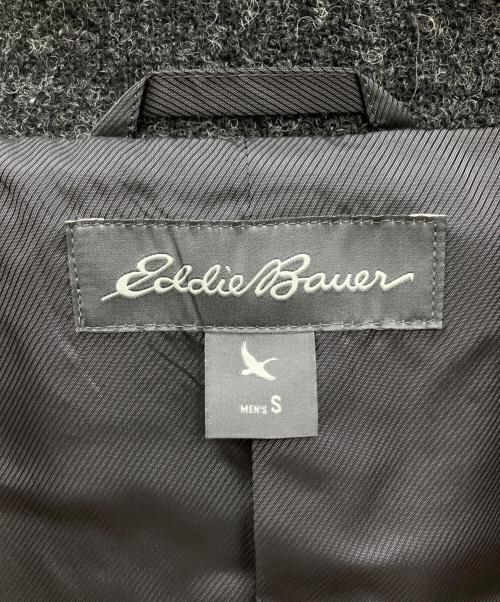Eddie Bauer（エディーバウアー）Eddie Bauer (エディーバウアー) Harris Tweed (ハリスツイード) ウールツイードコート グレー サイズ:Sの古着・服飾アイテム
