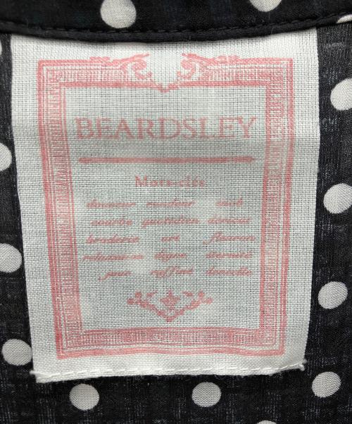 BEARDSLEY（ビアズリー）BEARDSLEY (ビアズリー) ドットギャザーワンピーズ ブラック×ホワイトの古着・服飾アイテム