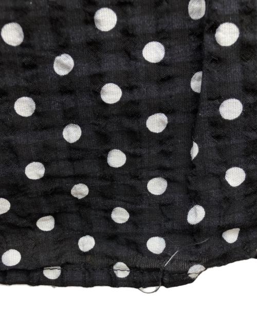BEARDSLEY（ビアズリー）BEARDSLEY (ビアズリー) ドットギャザーワンピーズ ブラック×ホワイトの古着・服飾アイテム