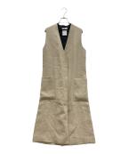 MADISON BLUEマディソンブルー）の古着「ロングジレ」｜ベージュ