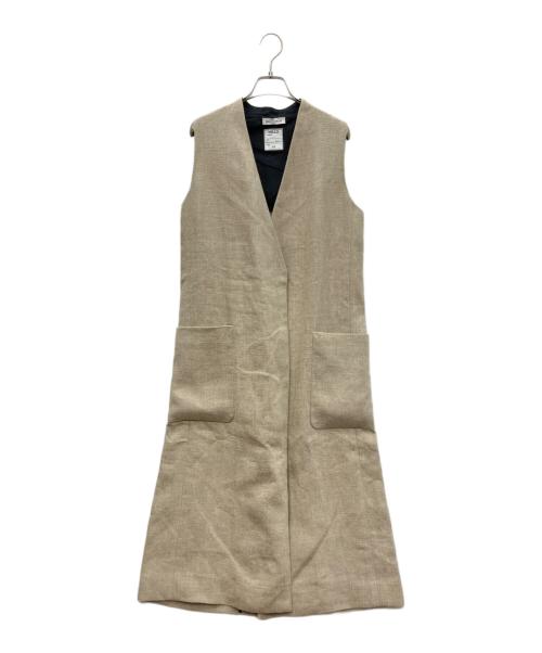 MADISON BLUE（マディソンブルー）MADISON BLUE (マディソンブルー) ロングジレ ベージュ サイズ:SIZE XSの古着・服飾アイテム
