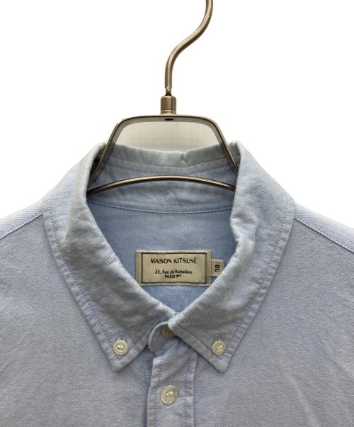 maison kitsune（メゾンキツネ）MAISON KITSUNE (メゾンキツネ) 長袖シャツ ブルー サイズ:SIZE 38の古着・服飾アイテム