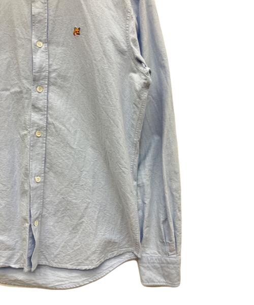 maison kitsune（メゾンキツネ）MAISON KITSUNE (メゾンキツネ) 長袖シャツ ブルー サイズ:SIZE 38の古着・服飾アイテム