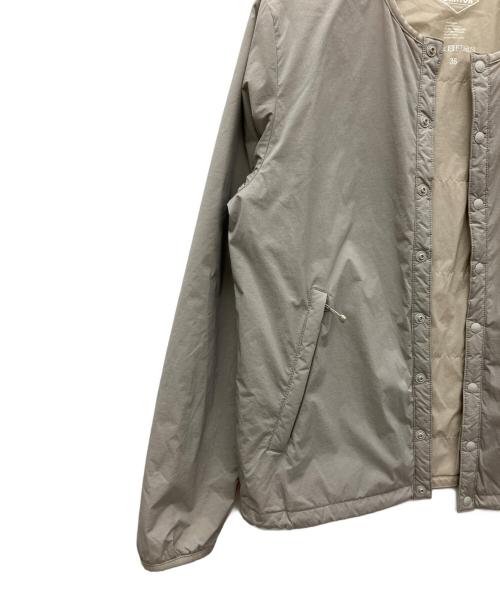 DANTON（ダントン）DANTON (ダントン) 中綿ノーカラージャケット ベージュ サイズ:36の古着・服飾アイテム