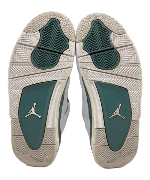 NIKE（ナイキ）NIKE (ナイキ) GS Air Jordan 4 Retro ホワイト×グリーン サイズ:25cmの古着・服飾アイテム