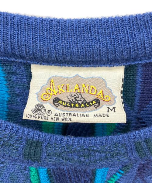 AKLANDA（アクランダ）AKLANDA (アクランダ) 厚手ニット ブルー サイズ:Mの古着・服飾アイテム