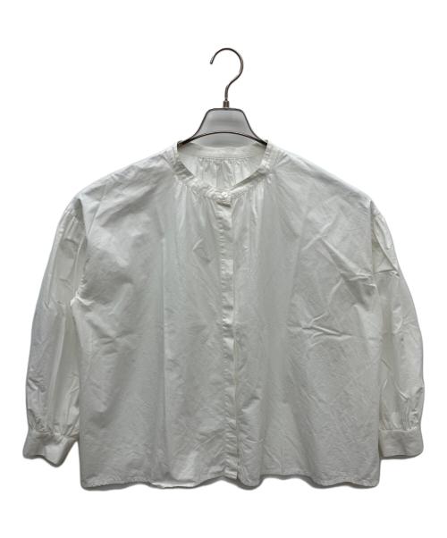 HUIS.（ハウス）HUIS. (ハウス) オーガニックコットンバルーンスリーブワイドブラウス ホワイト サイズ:Fの古着・服飾アイテム