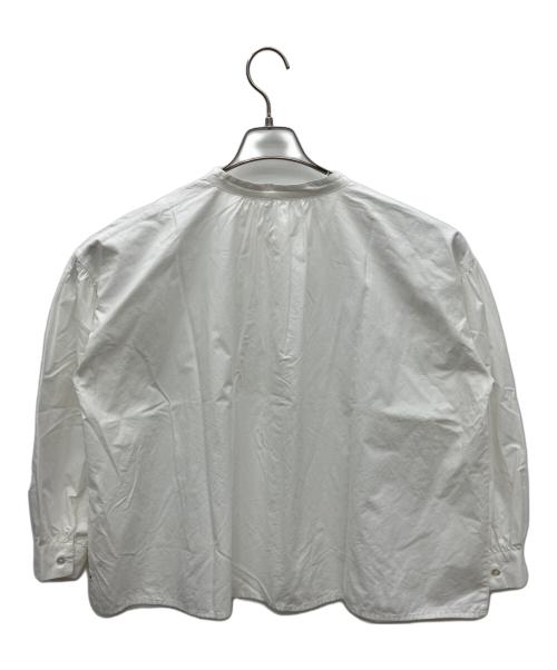 HUIS.（ハウス）HUIS. (ハウス) オーガニックコットンバルーンスリーブワイドブラウス ホワイト サイズ:Fの古着・服飾アイテム