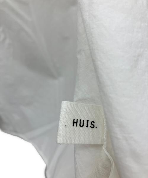 HUIS.（ハウス）HUIS. (ハウス) オーガニックコットンバルーンスリーブワイドブラウス ホワイト サイズ:Fの古着・服飾アイテム