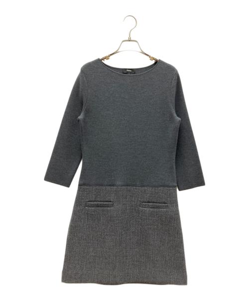 theory（セオリー）theory (セオリー) 長袖ワンピース グレー サイズ:SIZE Mの古着・服飾アイテム