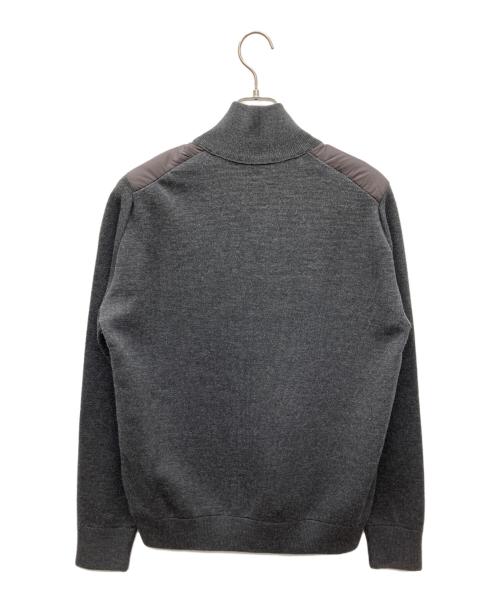 MONCLER（モンクレール）MONCLER (モンクレール) MAGLIONE TRICOT CARDIGAN ブラック×グレー サイズ:Lの古着・服飾アイテム