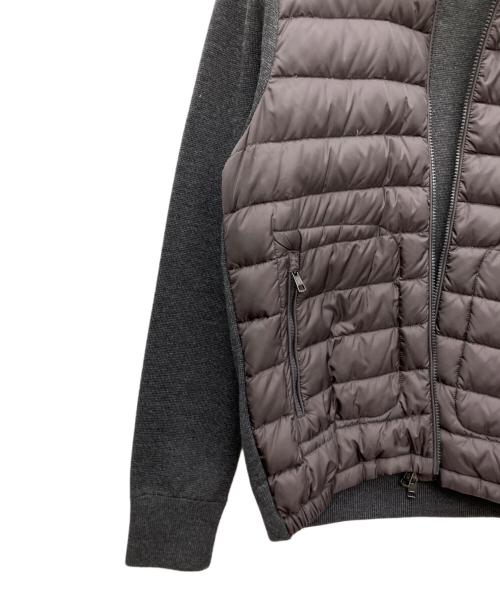 MONCLER（モンクレール）MONCLER (モンクレール) MAGLIONE TRICOT CARDIGAN ブラック×グレー サイズ:Lの古着・服飾アイテム