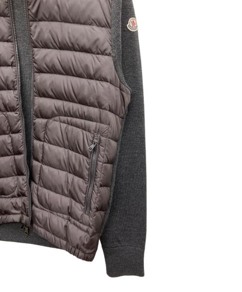 MONCLER（モンクレール）MONCLER (モンクレール) MAGLIONE TRICOT CARDIGAN ブラック×グレー サイズ:Lの古着・服飾アイテム