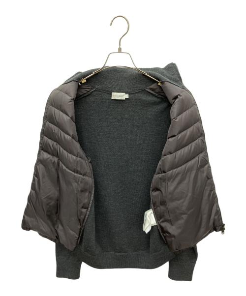 MONCLER（モンクレール）MONCLER (モンクレール) MAGLIONE TRICOT CARDIGAN ブラック×グレー サイズ:Lの古着・服飾アイテム