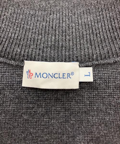 MONCLER（モンクレール）MONCLER (モンクレール) MAGLIONE TRICOT CARDIGAN ブラック×グレー サイズ:Lの古着・服飾アイテム