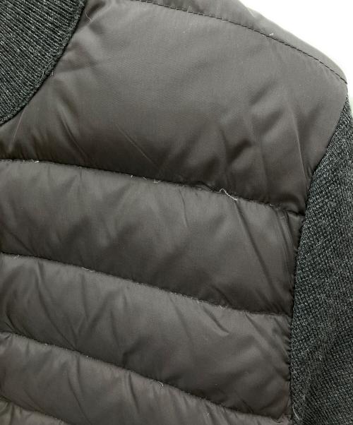 MONCLER（モンクレール）MONCLER (モンクレール) MAGLIONE TRICOT CARDIGAN ブラック×グレー サイズ:Lの古着・服飾アイテム
