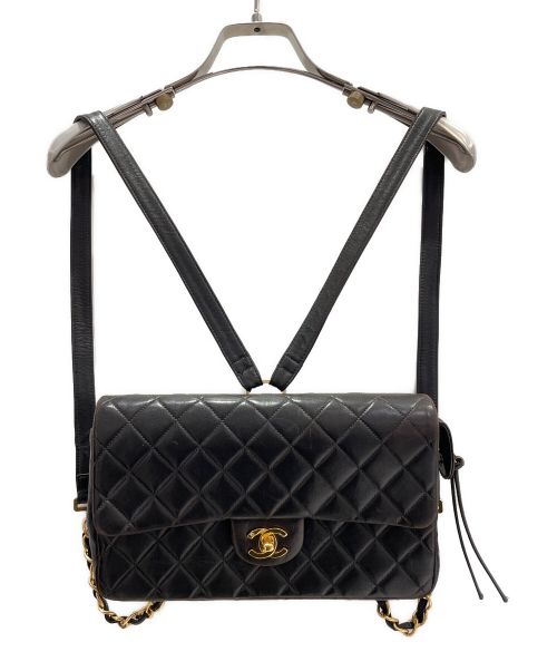 CHANEL（シャネル）CHANEL (シャネル) マトラッセチェーンリュックサック ブラックの古着・服飾アイテム
