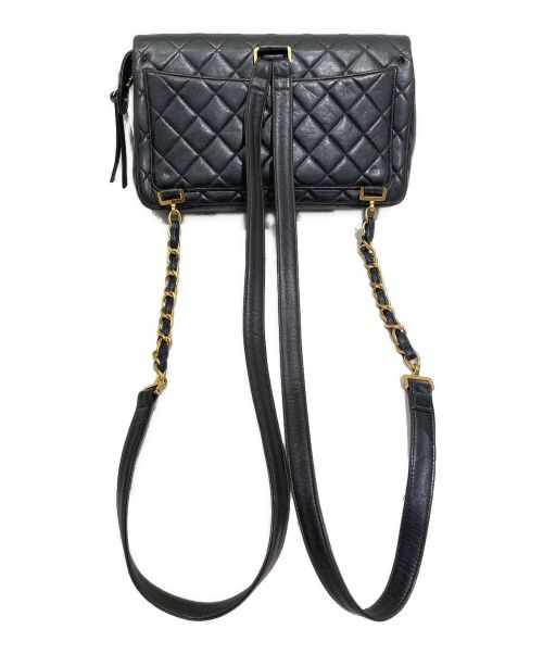 CHANEL（シャネル）CHANEL (シャネル) マトラッセチェーンリュックサック ブラックの古着・服飾アイテム