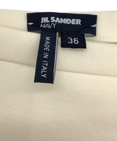 JIL SANDER NAVY（ジルサンダー ネイビー）JIL SANDER NAVY (ジルサンダー ネイビー) ロングスカート イエローホワイト×ネイビー サイズ:36の古着・服飾アイテム