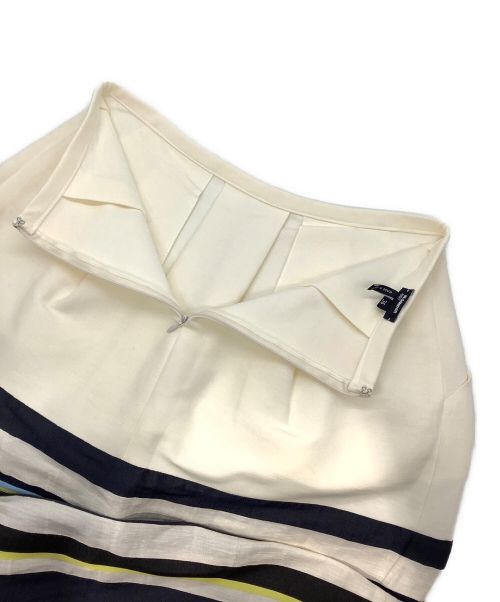 JIL SANDER NAVY（ジルサンダー ネイビー）JIL SANDER NAVY (ジルサンダー ネイビー) ロングスカート イエローホワイト×ネイビー サイズ:36の古着・服飾アイテム