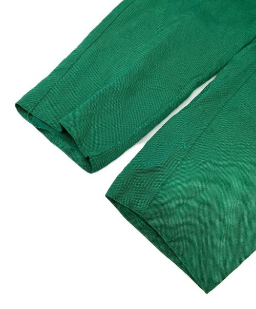 MM6 Maison Margiela（エムエムシックスメゾンマルジェラ）MM6 Maison Margiela (エムエムシックス メゾンマルジェラ) リネン混トラウザーパンツ グリーン サイズ:36の古着・服飾アイテム