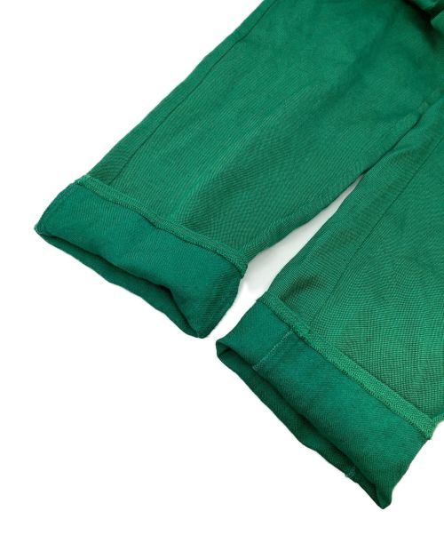 MM6 Maison Margiela（エムエムシックスメゾンマルジェラ）MM6 Maison Margiela (エムエムシックス メゾンマルジェラ) リネン混トラウザーパンツ グリーン サイズ:36の古着・服飾アイテム