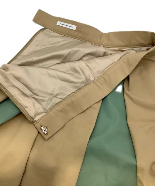 Banner Barrett（バナーバレット）Banner Barrett (バナーバレット) MAKIKANEKO 配色フレアスカート ブラウン×グリーン サイズ:34の古着・服飾アイテム