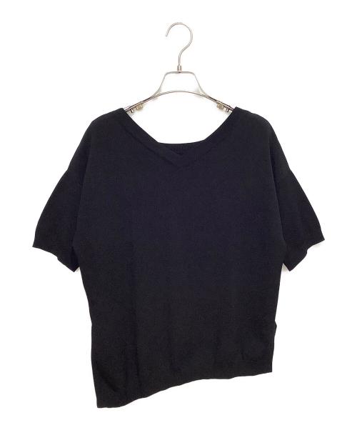 theory（セオリー）theory (セオリー) COMPACT CREPE/IRREGULAR HEM KNIT ブラック サイズ:Sの古着・服飾アイテム