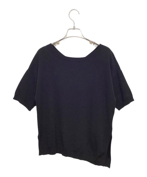 theory（セオリー）theory (セオリー) COMPACT CREPE/IRREGULAR HEM KNIT ブラック サイズ:Sの古着・服飾アイテム