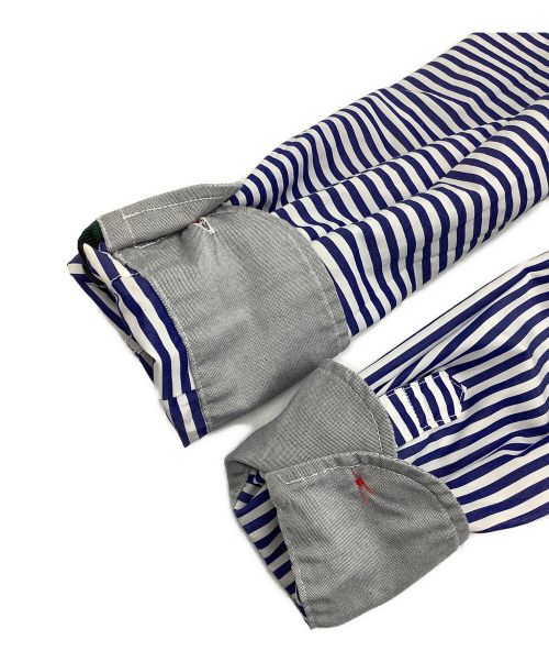 KAWATANI SHIRT（カワタニシャツ）KAWATANI SHIRT (カワタニシャツ) パッチワークシャツ 河谷シャツ ネイビー×ホワイト サイズ:XSの古着・服飾アイテム