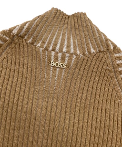 BOSS（ボス）BOSS (ボス) モックネックニット ベージュ サイズ:XSの古着・服飾アイテム