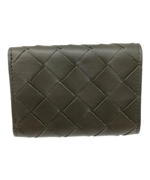 BOTTEGA VENETA（ボッテガベネタ）BOTTEGA VENETA (ボッテガベネタ) 3つ折り財布 グレー×ピンクの古着・服飾アイテム