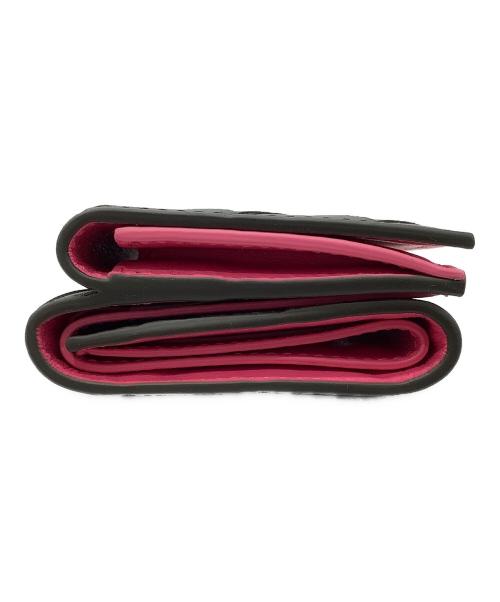 BOTTEGA VENETA（ボッテガベネタ）BOTTEGA VENETA (ボッテガベネタ) 3つ折り財布 グレー×ピンクの古着・服飾アイテム