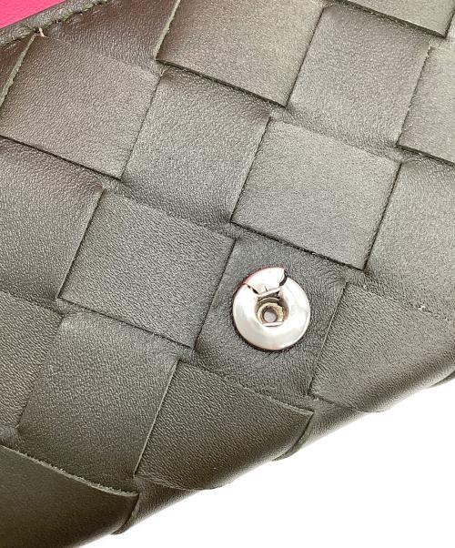 BOTTEGA VENETA（ボッテガベネタ）BOTTEGA VENETA (ボッテガベネタ) 3つ折り財布 グレー×ピンクの古着・服飾アイテム