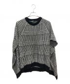 LAUREN RALPH LAURENローレンラルフローレン）の古着「ケープニット」｜ブラック×ホワイト